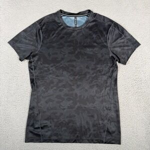 Ten Thousand Shirt Mens Small Gray Black Camo Lightweight Running Gym Training